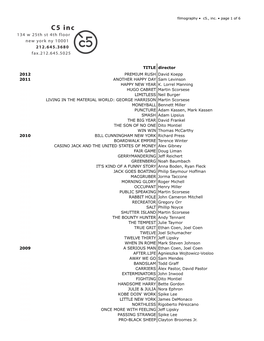 C5 Film Credits Feb22.Xlsx