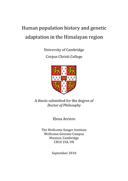 Human Population History and Genetic Adaptation in the Himalayan Region