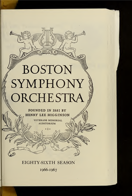 Boston Symphony Orchestra Concert Programs, Season 86