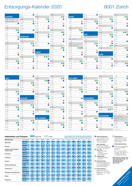 Entsorgungs-Kalender 2020 8001 Zürich