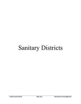 Sanitary Districts