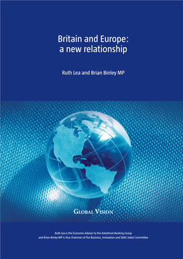 Britain and Europe: a New Relationship
