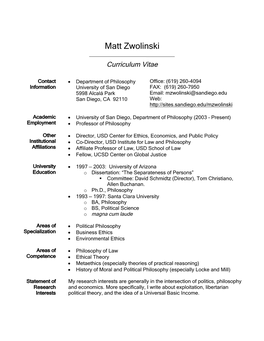 Matt Zwolinski