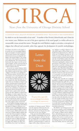 Letter from the Dean