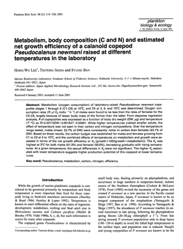 Plankton Biol. Ecol. 48(2), Page 114, 2001