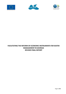Facilitating the Reform of Economic Instruments for Water Management in Georgia Revised Final Report