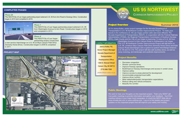 US 95 NORTHWEST Phase 2A CORRIDOR IMPROVEMENTS PROJECT This NDOT/City of Las Vegas Partnership Project Widened U.S