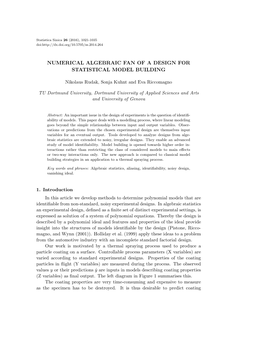 Numerical Algebraic Fan of a Design for Statistical Model Building