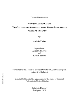 Alice M. Choyke and Katalin Szende Submitted to the Medieval Studies