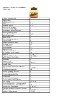 Railroads of Los Gatos by Edward Kelley, 979.473 H64