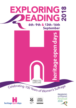 EADING 2018 6Th - 9Th & 13Th - 16Th September