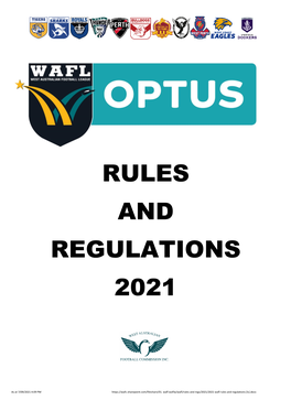 Wafl Rules and Regulations [Ls].Docx