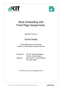 Book Embedding with Fixed Page Assignments