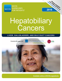 NCCN Guidelines for Patients on Hepatobiliary Cancers