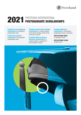 2021 Postgraduate Scholarships