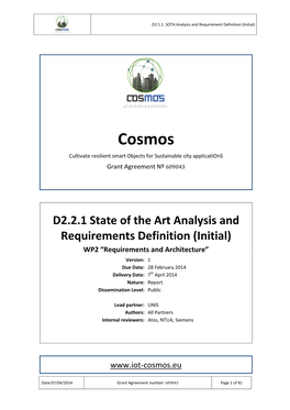 D2.2.1 State of the Art Analysis and Requirements