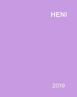 HENI Publishing Catalogue 2019