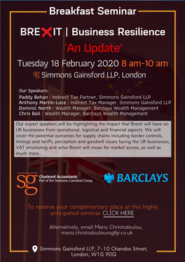 Brexit Seminar Invite SG/Barclays Feb182020