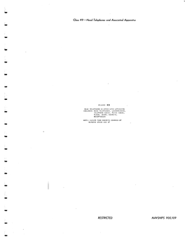 Class 4 9-Head T E/Ephones and Associated Apparatus