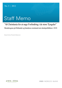 Staff Memo 3/2012 (Pdf)