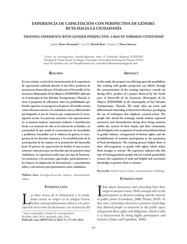 Experiencia De Capacitación Con Perspectiva De Género