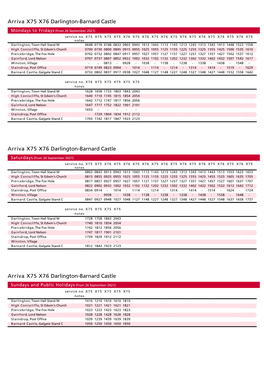 Arriva X75 X76 Darlington-Barnard Castle