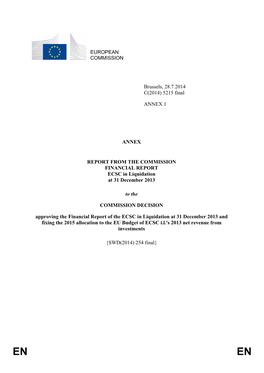 EUROPEAN COMMISSION Brussels, 28.7.2014 C(2014) 5215 Final