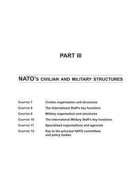 Part Iii Nato's Civilian and Military Structures