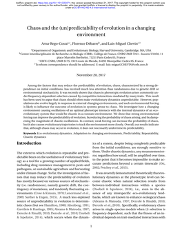 Chaos and the (Un)Predictability of Evolution in a Changing Environment