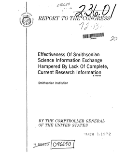 B-175102 Effectiveness of Smithsonian Science Information