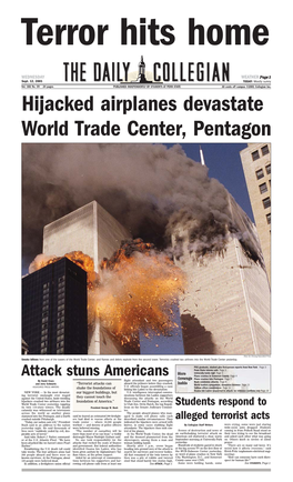 Hijacked Airplanes Devastate World Trade Center, Pentagon