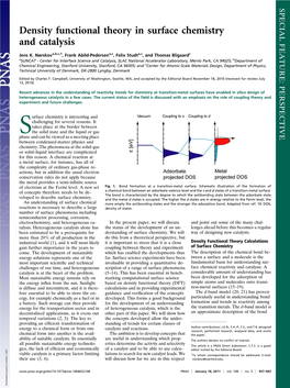 Density Functional Theory in Surface Chemistry and Catalysis