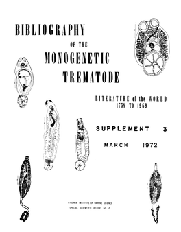 Bibliography of the Monogenetic Trematode Literature: Supplement 3