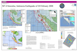 M7.4 Simeulue, Indonesia Earthquake of 20 February 2008 Network