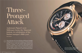 Audemars Piguet's New Millenary Bears the Maserati Trident, In