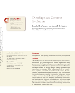 Dinoflagellate Genome Evolution