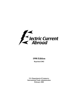 Electric Current Abroad 1 Contents Introduction