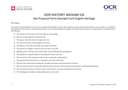 Richmond Castle OCR Spec B: History Around Us (GCSE).Pdf