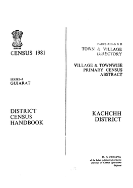 District Census Handbook, Kachchh, Part XIII-A & B, Series-5