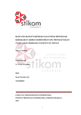 TA: Rancang Bangun Kendali Gas Untuk Mencegah Kebakaran Akibat