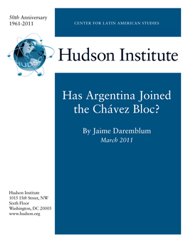 Has Argentina Joined the Chvez Bloc