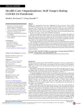 Health Care Organizations: Soft Target During COVID-19 Pandemic