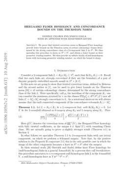 Arxiv:1806.10562V2 [Math.GT] 10 Aug 2019