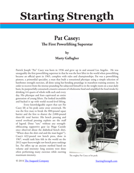 Pat Casey: the First Powerlifting Superstar