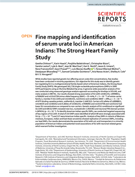 Fine Mapping and Identification of Serum Urate Loci in American Indians
