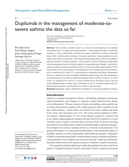 Severe Asthma Open Access to Scientific and Medical Research DOI