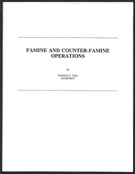 Famine and Counter-Famine Operations