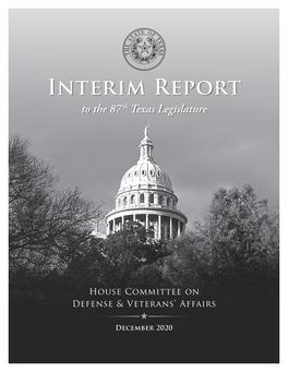 Defense and Veterans' Affairs Committee Was Unable to Meet in Person During the Interim