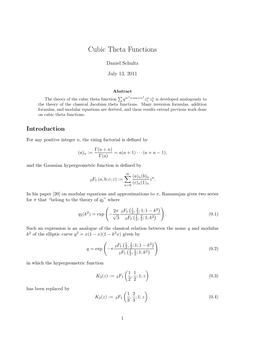 Cubic Theta Functions