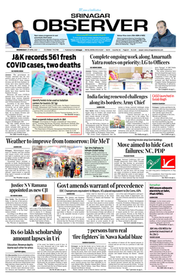 J&K Records 561 Fresh Covid Cases, Two Deaths